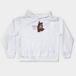 Bay Gelding Kids Hoodie